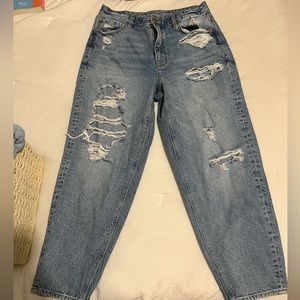 American Eagle High Waisted Distressed Mom Jeans